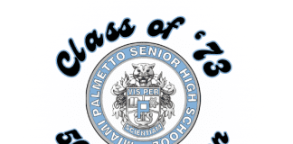 Neath the Golden Sun Now Shining: Join the Palmetto Senior High School Class of ‘73 to celebrate our 50th Reunion