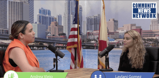 Laylani Gomez, Volunteering Miami, speaks with Andrea Viejo, Andrea Believes Foundation