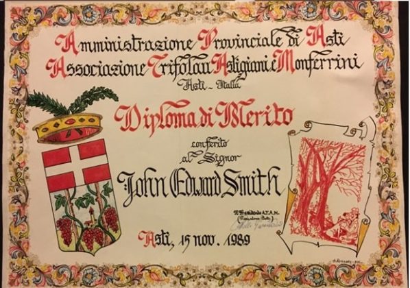 Area resident “knighted” in Northern Italy