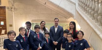 Mayor Lago welcomes GW Carver Elementary Broadcasting Team