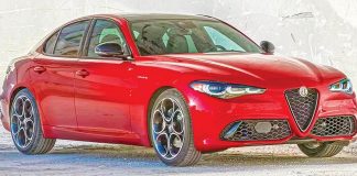 Alfa Romeo Giulia Veloce is a sedan with power Alfa Romeo Giulia Veloce is a sedan with power