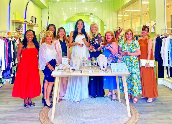 Mother’s Day Tea/Brunch & Broadway on calendarPictured with her many fans at Origen for the launch celebration of Lele Reis’ new line is designer Leticia Matheus (center).