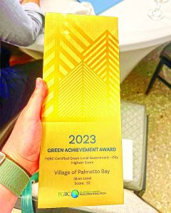 Palmetto Bay earns 2023 Green Achievement Award