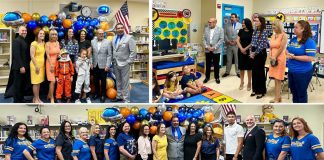 SCHOOL BOARD MEMBER MARY BLANCO WELCOMES LIEUTENANT GOVERNOR JEANETTE NUÑEZ TO NORMA BUTLER BOSSARD ELEMENTARY SCHOOL TO PROMOTE THE THIRD ANNUAL LIEUTENANT GOVERNOR JEANETTE NUÑEZ’S SPACE ART CONTEST