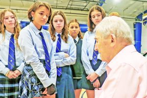 Palmer Trinity School hosts visit by Holocaust survivor