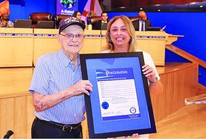 School board recognizes, World War II veteran James Louis Weir