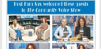 Host Fara Sax welcomed thest guests to the COmmunity Voice Show Host Fara Sax welcomed thest guests to the COmmunity Voice Show