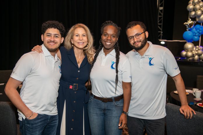P1. Alex Rodrigez, Kathleen Cannon, Tangy Frederick and Michael Zelaya