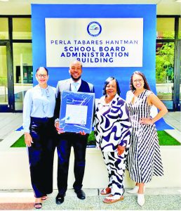 Miami-Dade School Board honors Walter Hall at Principal of the Year