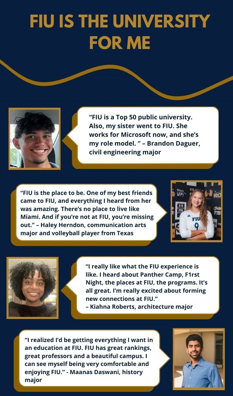 Graphic of freshmen quotes