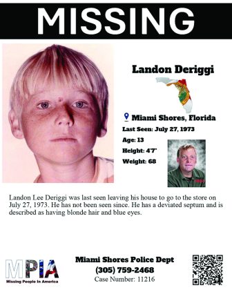 Landon Deriggi: 13-year-old went missing from Miami Shores in 1973