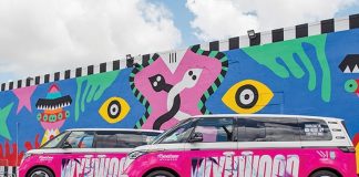 Hot pink Volkswagen vans roll into Wynwood with free rides Hot pink Volkswagen vans roll into Wynwood with free rides