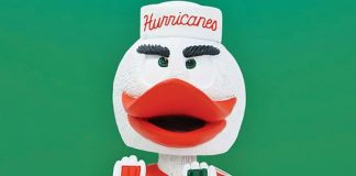 New Sebastian Bobblehead celebrates centennial of the University of Miami New Sebastian Bobblehead celebrates centennial of the University of Miami