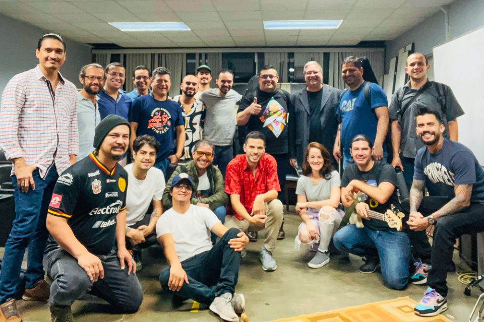 Ousley and a group of students from Costa Rica.