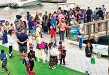 Goblins and witches go sailing on Biscayne Bay Goblins and witches go sailing on Biscayne Bay