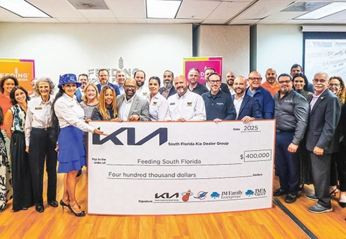 Kia dealers and partners donate $400K to Feeding South Florida