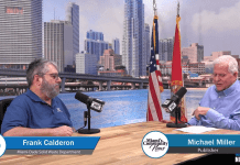 Frank Calderon from the Miami-Dade Solid Waste Department speaks with Michael Miller