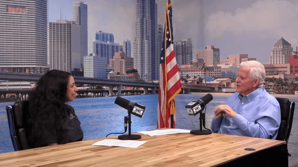 Michael Miller Meets with Jungle Island Ambassador Sandra Villaman