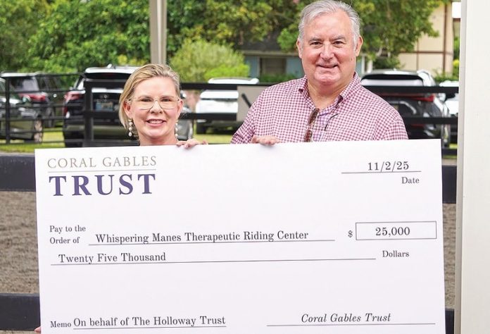 Coral Gables Trust presents $25K to Whispering Manes Coral Gables Trust presents $25K to Whispering Manes