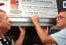 Where Legends Meet Flavor — Grant Miller Here at Arbetter Hot Dog to Celebrate the New Mendoza Dog