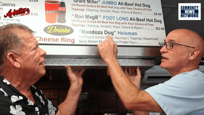 Where Legends Meet Flavor — Grant Miller Here at Arbetter Hot Dog to Celebrate the New Mendoza Dog 0-21 screenshot