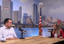 Laura Kelley of the Miami-Dade Democratic Party and Candidate for US Senate Hector Mujica