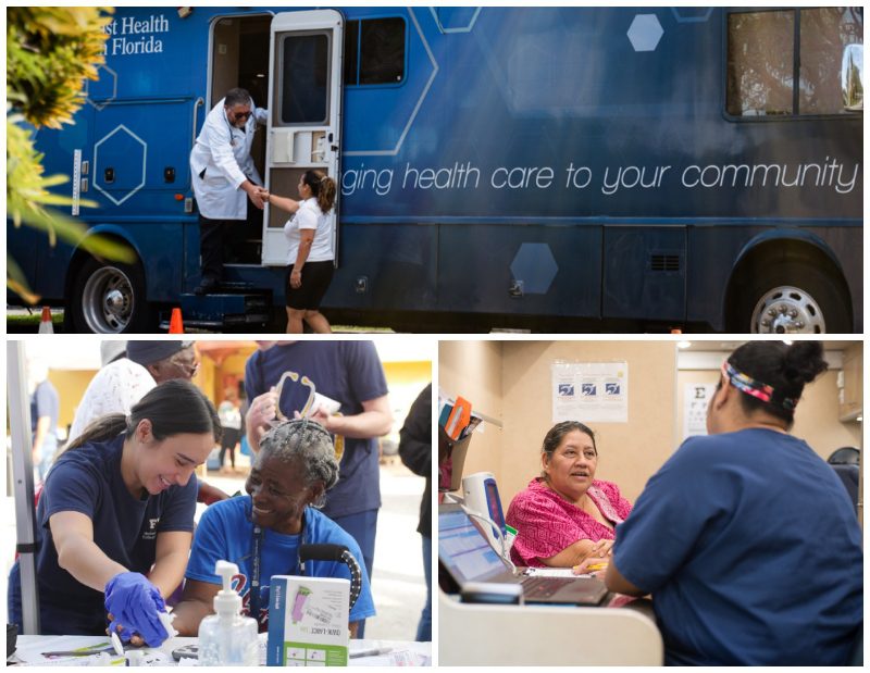 Photos of NeighborhoodHELP providing health care throughout the years