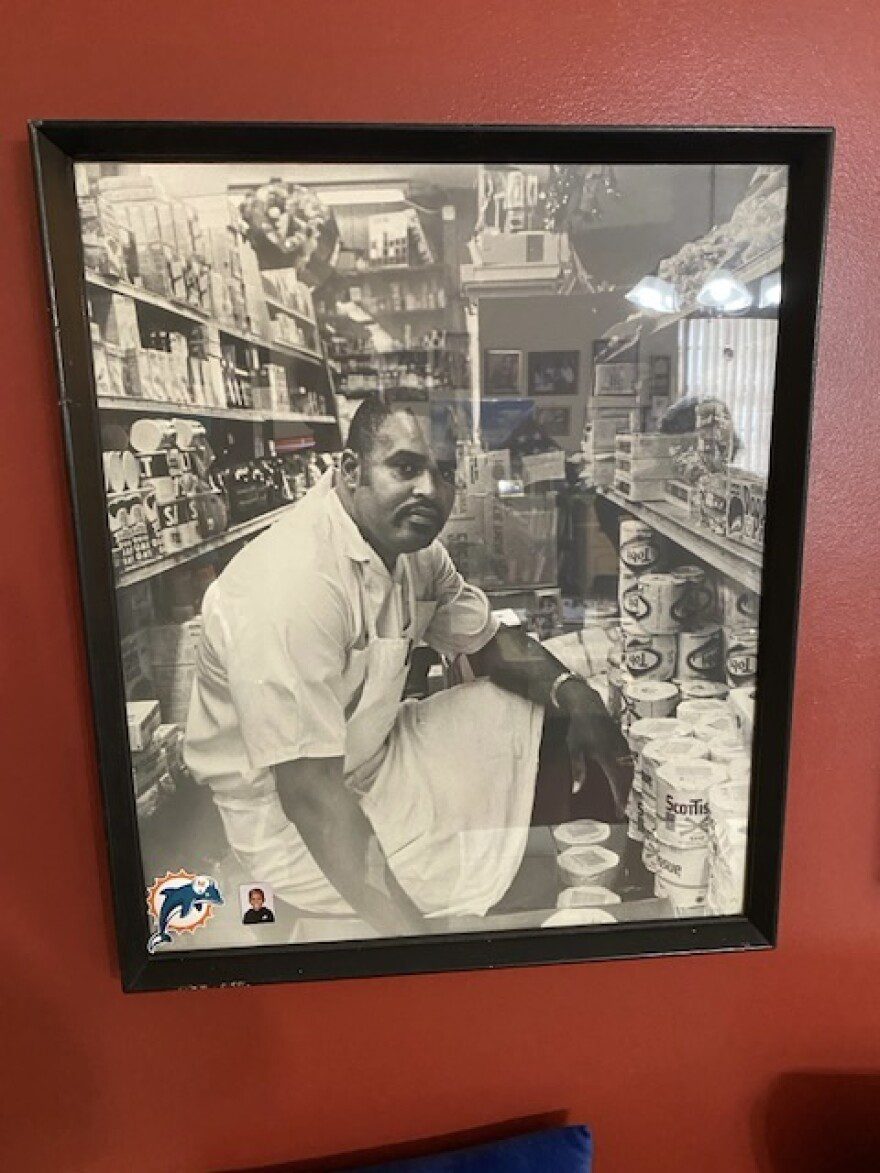Isiah “Ike” Pope Jr., shown in an undated photo inside Ike’s Food Center, which he founded in the late 1960s after purchasing the longtime neighborhood market on Douglas Road.