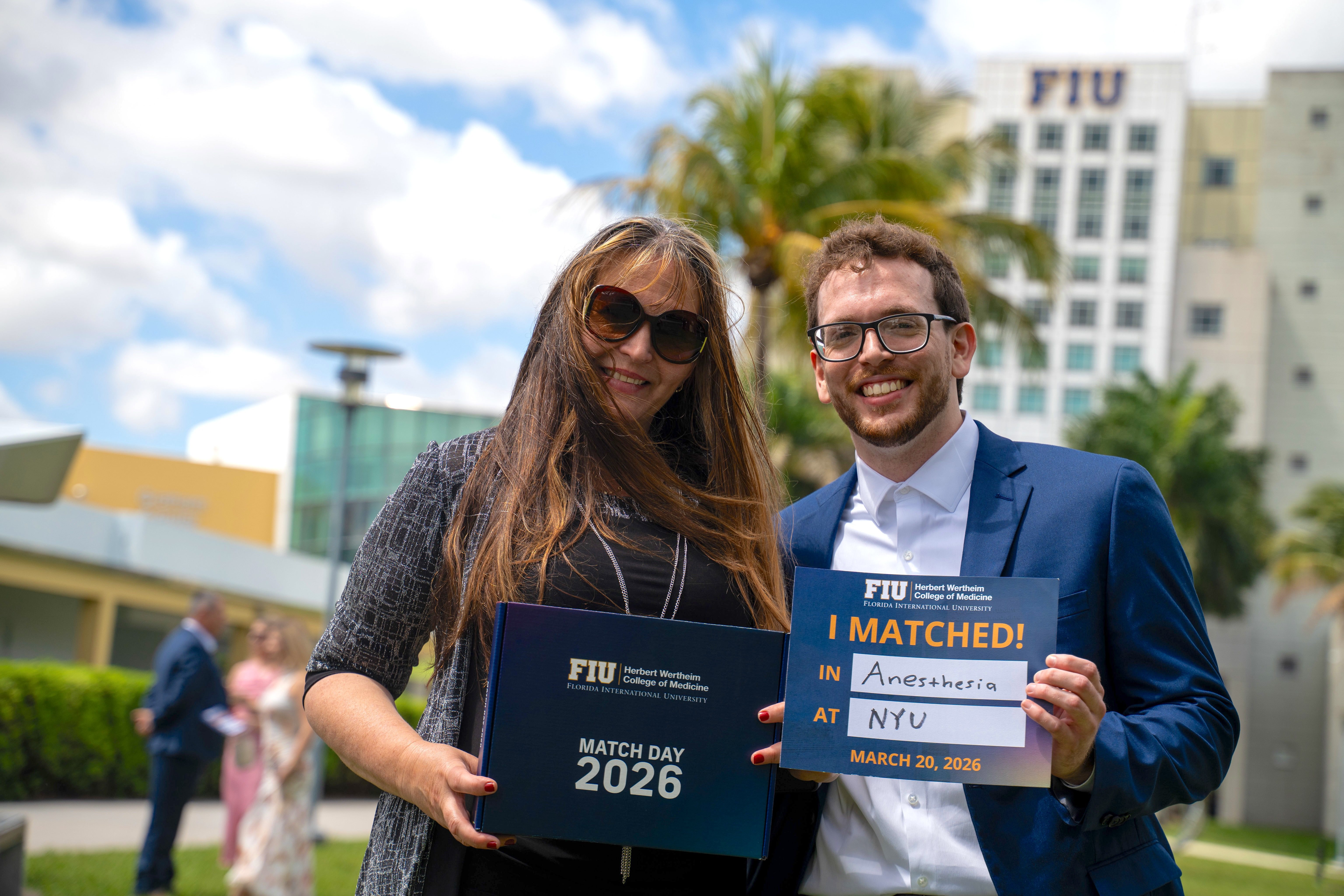 Fourth-year medical student Daniel Boaretto and his mom at Match Day.