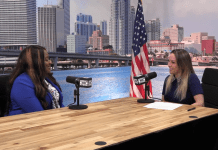 Laura Kelley of the Miami-Dade Democratic Party with Guest North Miami Vice Mayor Kassandra Timothe